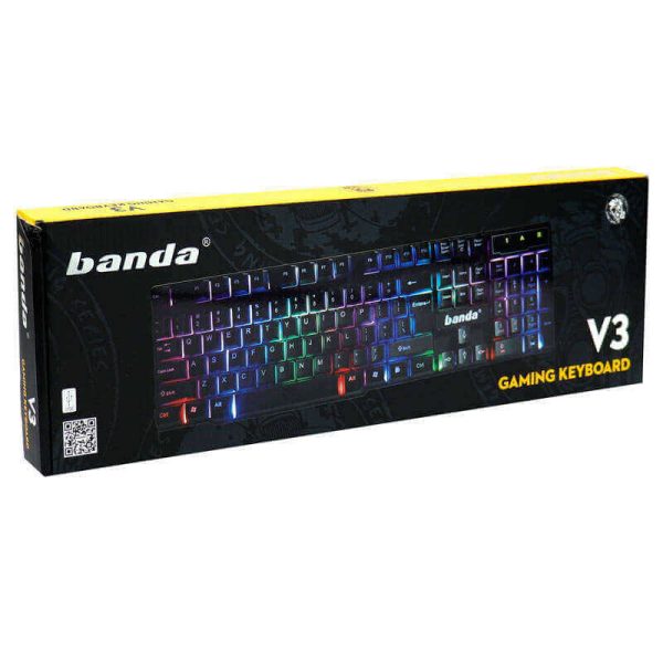 کیبورد گیمینگ banda v3 rgb